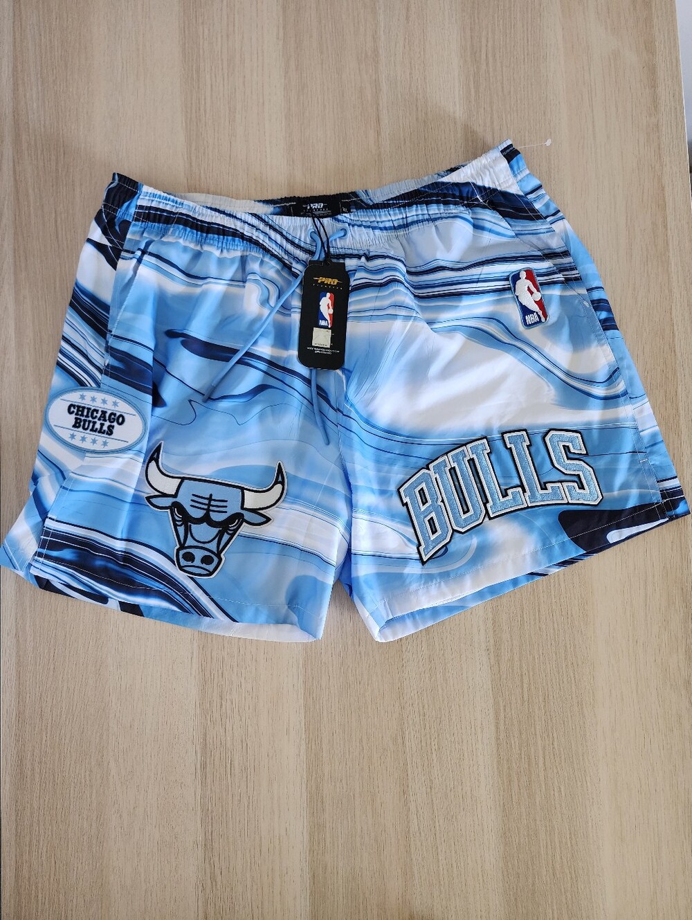 Chicago Bulls Pro Standard 2XL Luxury Athletic Shorts Blue Marble NBA BNWT